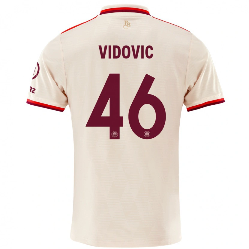 Danxen Hombre Camiseta Gabriel Vidovic #46 Lino Equipación Tercera 2024/25 La Camisa México
