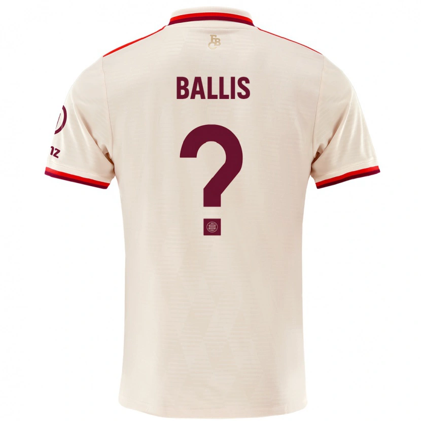 Danxen Hombre Camiseta Benjamin Ballis #0 Lino Equipación Tercera 2024/25 La Camisa México