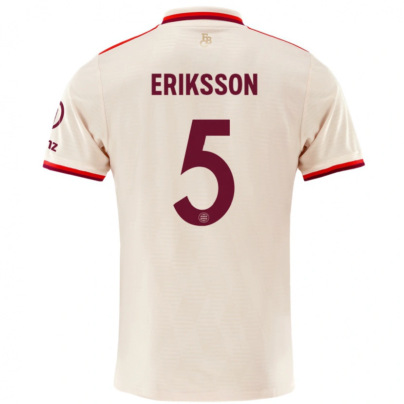 Danxen Hombre Camiseta Magdalena Eriksson #5 Lino Equipación Tercera 2024/25 La Camisa México