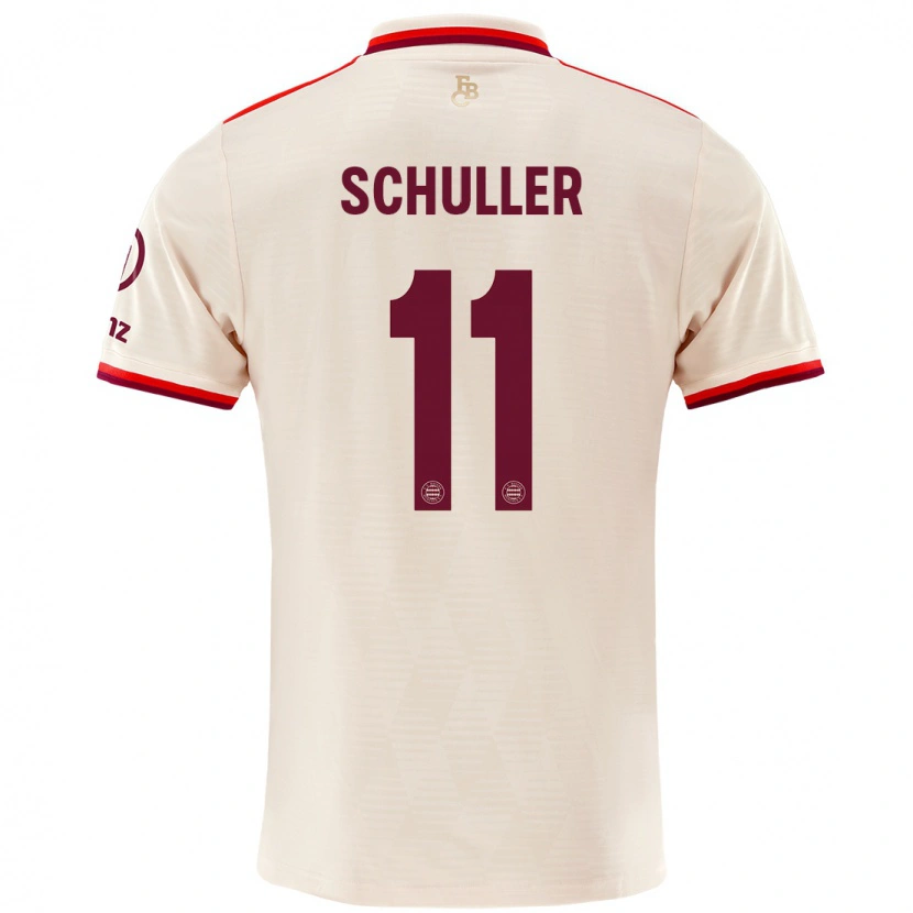Danxen Hombre Camiseta Lea Schüller #11 Lino Equipación Tercera 2024/25 La Camisa México