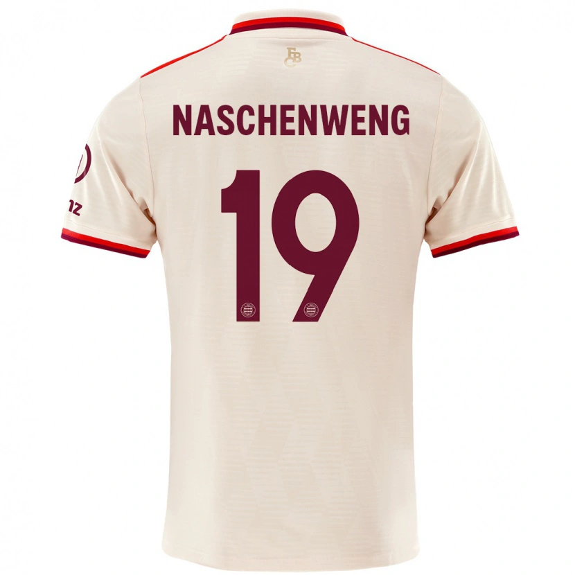 Danxen Hombre Camiseta Katharina Naschenweng #19 Lino Equipación Tercera 2024/25 La Camisa México