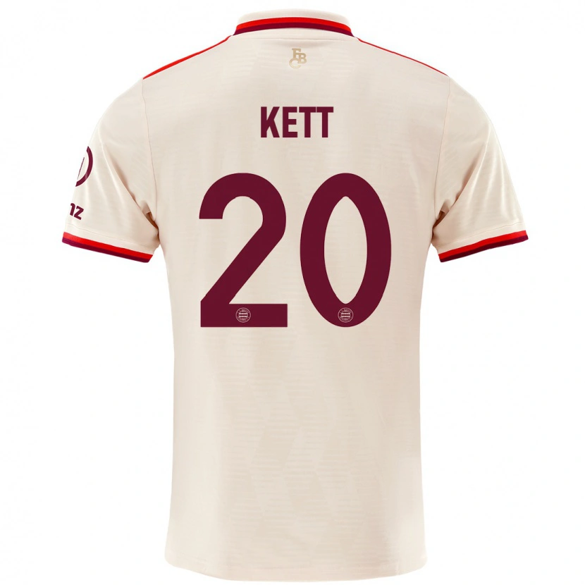 Danxen Hombre Camiseta Franziska Kett #20 Lino Equipación Tercera 2024/25 La Camisa México