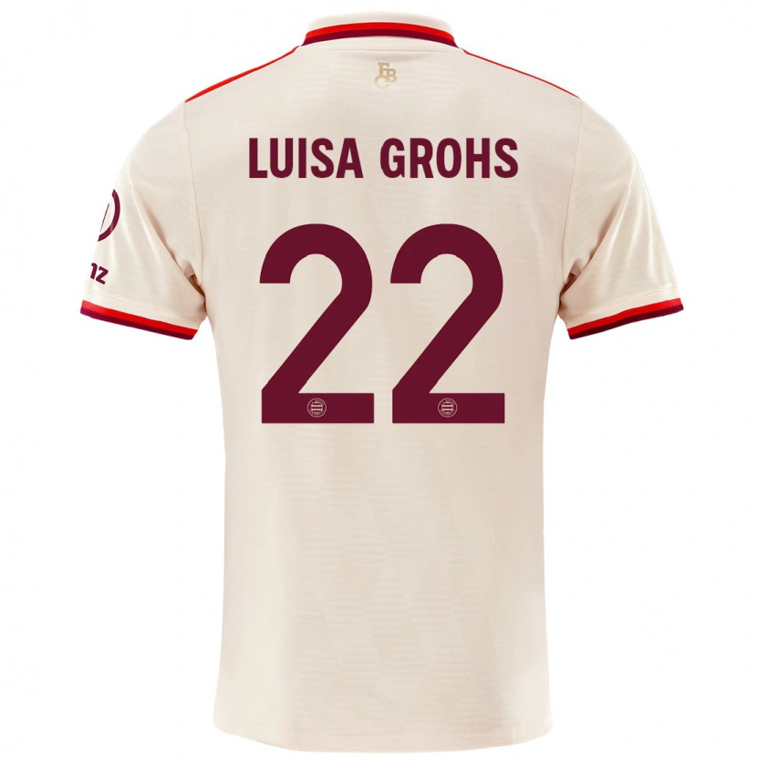 Danxen Hombre Camiseta Maria Luisa Grohs #22 Lino Equipación Tercera 2024/25 La Camisa México