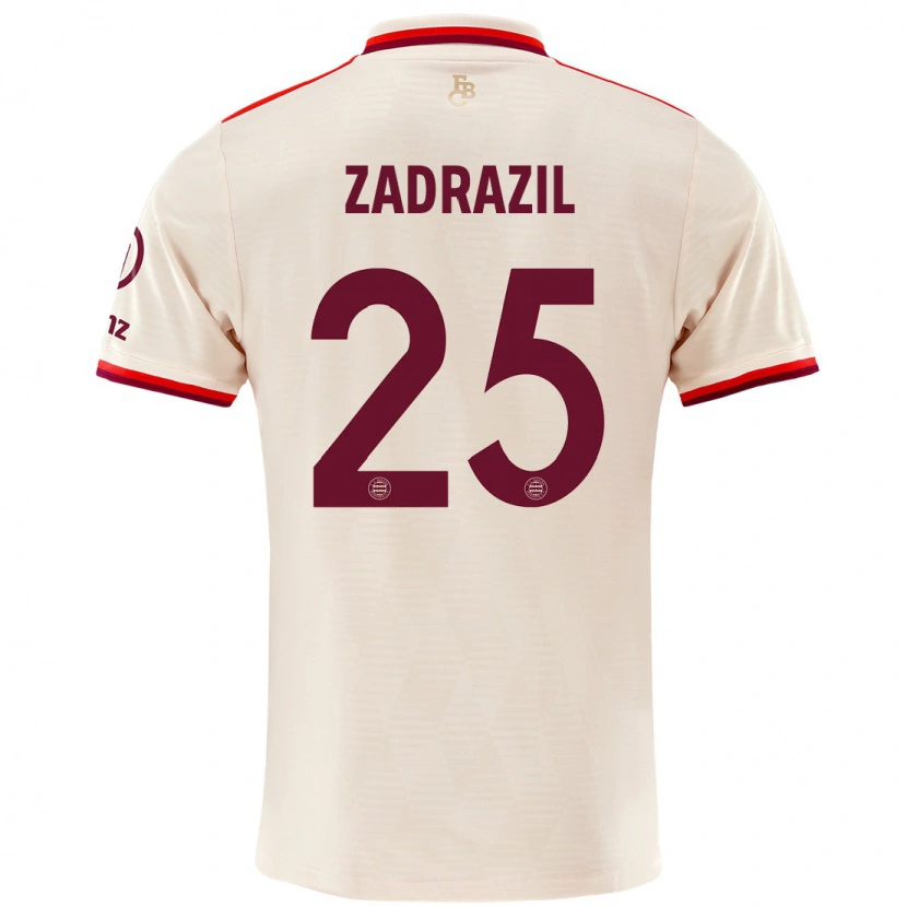 Danxen Hombre Camiseta Sarah Zadrazil #25 Lino Equipación Tercera 2024/25 La Camisa México