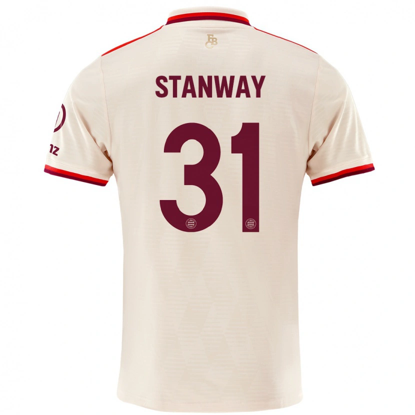 Danxen Hombre Camiseta Georgia Stanway #31 Lino Equipación Tercera 2024/25 La Camisa México