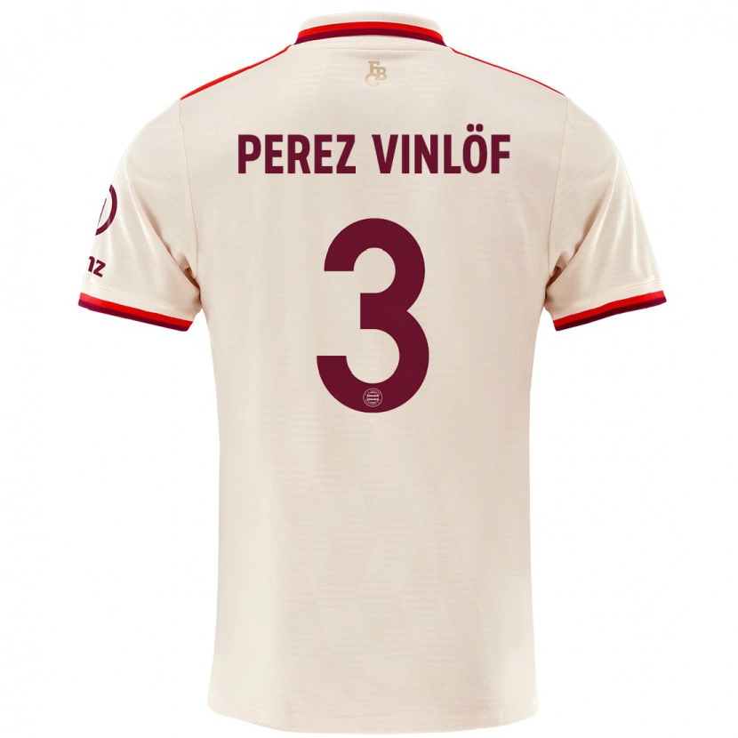 Danxen Hombre Camiseta Matteo Perez Vinlöf #3 Lino Equipación Tercera 2024/25 La Camisa México