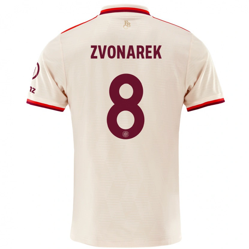 Danxen Hombre Camiseta Lovro Zvonarek #8 Lino Equipación Tercera 2024/25 La Camisa México