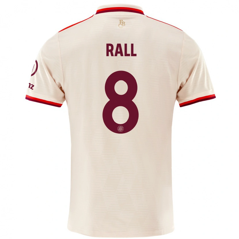 Danxen Hombre Camiseta Maximiliane Rall #8 Lino Equipación Tercera 2024/25 La Camisa México