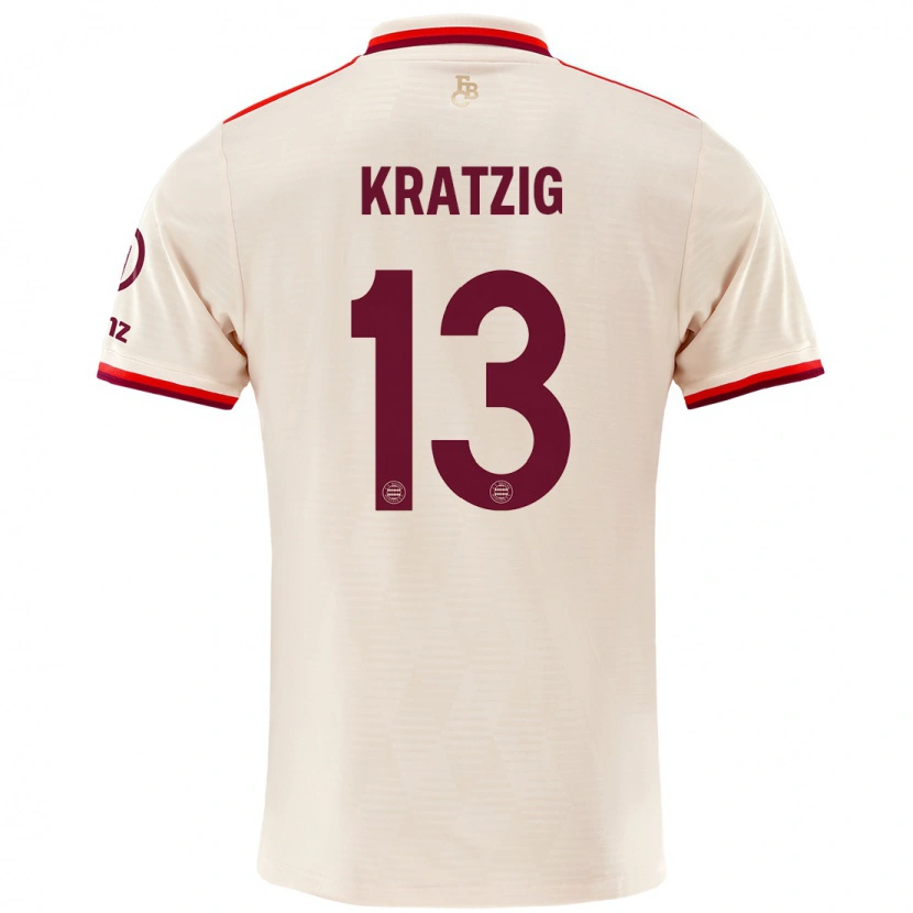 Danxen Hombre Camiseta Frans Kratzig #13 Lino Equipación Tercera 2024/25 La Camisa México