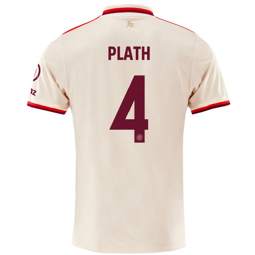 Danxen Hombre Camiseta Max Plath #4 Lino Equipación Tercera 2024/25 La Camisa México