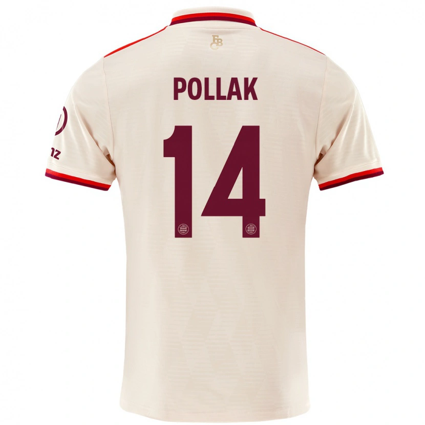 Danxen Hombre Camiseta Florian Pollak #14 Lino Equipación Tercera 2024/25 La Camisa México