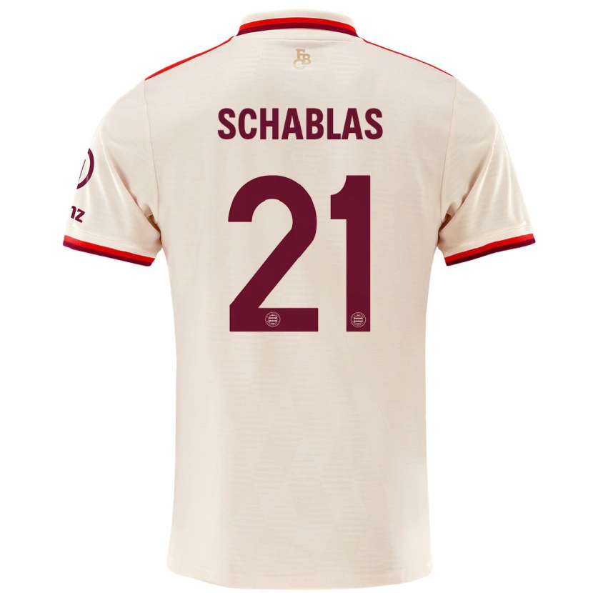 Danxen Hombre Camiseta Matteo Schablas #21 Lino Equipación Tercera 2024/25 La Camisa México