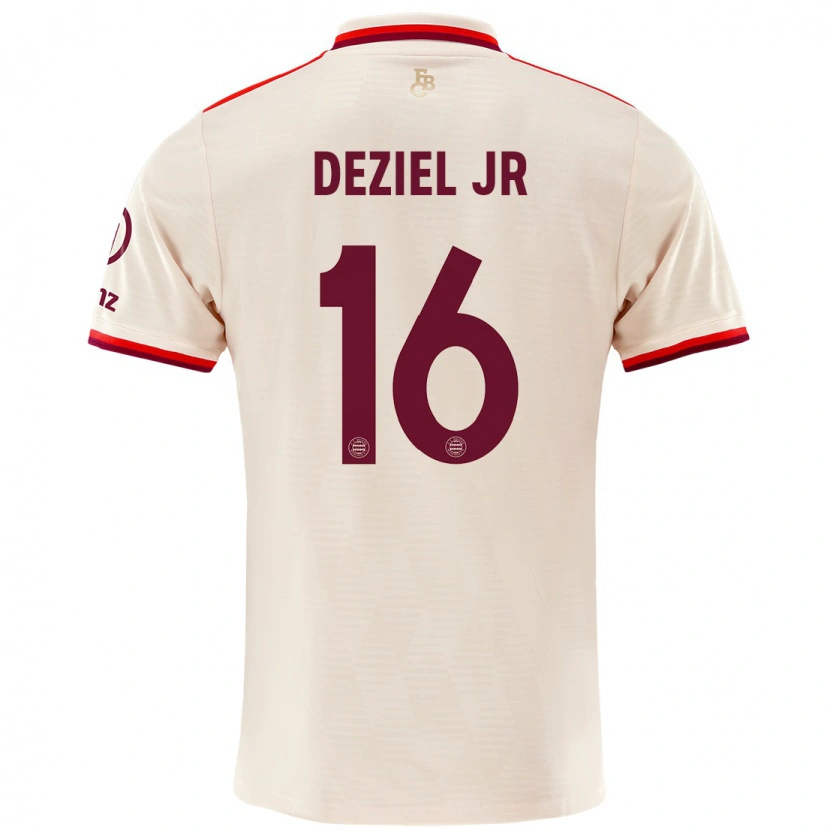 Danxen Hombre Camiseta Robert Deziel Jr #16 Lino Equipación Tercera 2024/25 La Camisa México