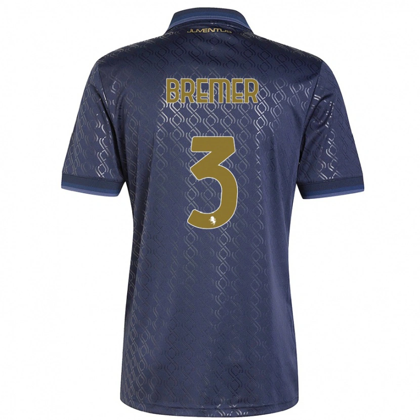 Danxen Hombre Camiseta Bremer #3 Azul Marino Equipación Tercera 2024/25 La Camisa México
