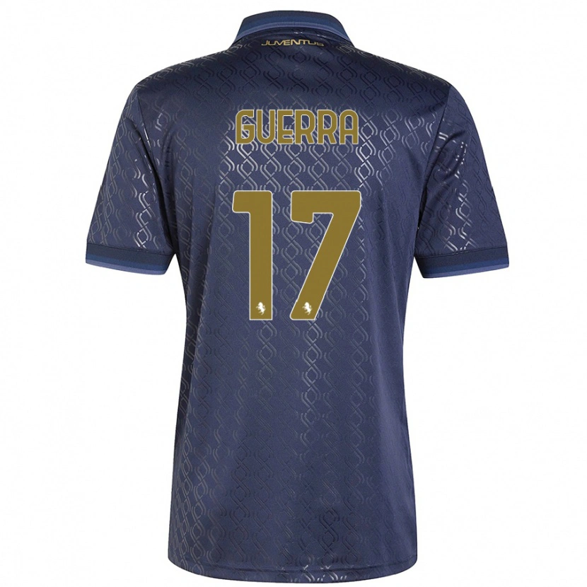 Danxen Hombre Camiseta Simone Guerra #17 Azul Marino Equipación Tercera 2024/25 La Camisa México