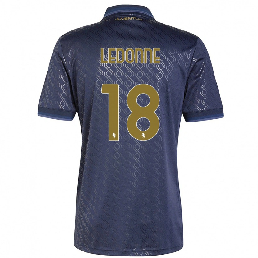 Danxen Hombre Camiseta Nicolò Ledonne #18 Azul Marino Equipación Tercera 2024/25 La Camisa México