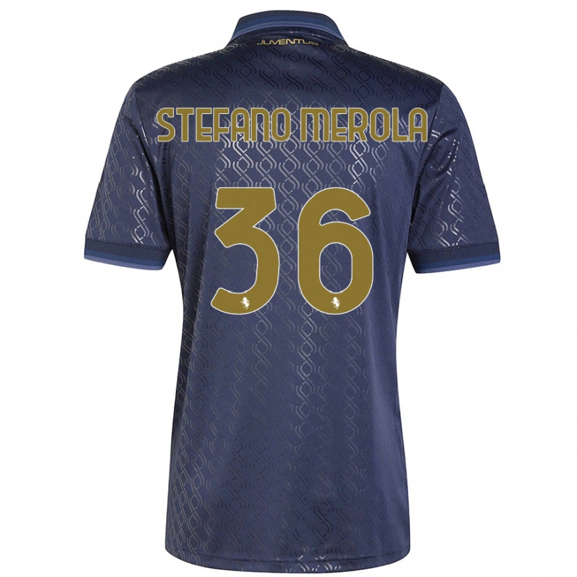 Danxen Hombre Camiseta Antonio Stefano Merola #36 Azul Marino Equipación Tercera 2024/25 La Camisa México