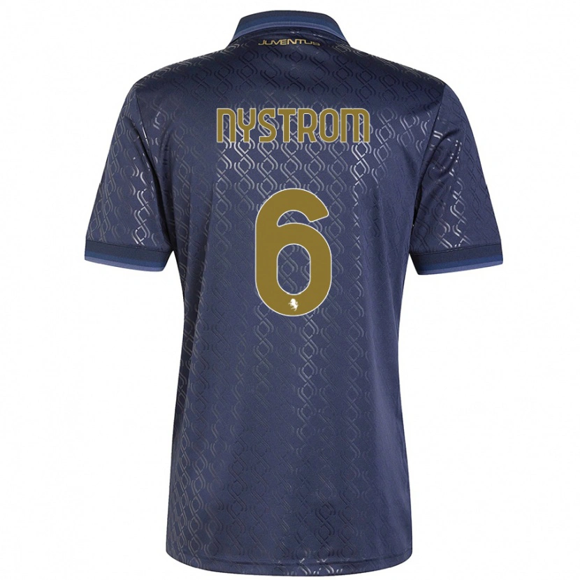 Danxen Hombre Camiseta Paulina Nyström #6 Azul Marino Equipación Tercera 2024/25 La Camisa México