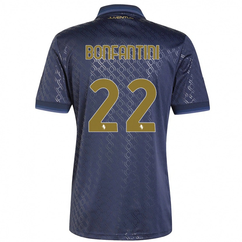 Danxen Hombre Camiseta Agnese Bonfantini #22 Azul Marino Equipación Tercera 2024/25 La Camisa México