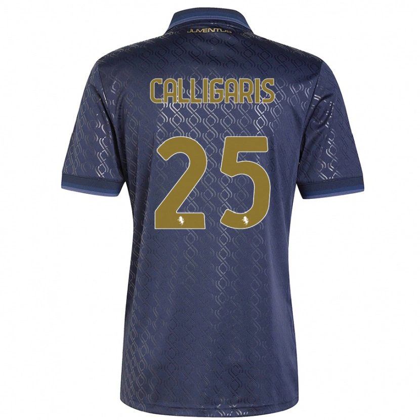 Danxen Hombre Camiseta Viola Calligaris #25 Azul Marino Equipación Tercera 2024/25 La Camisa México