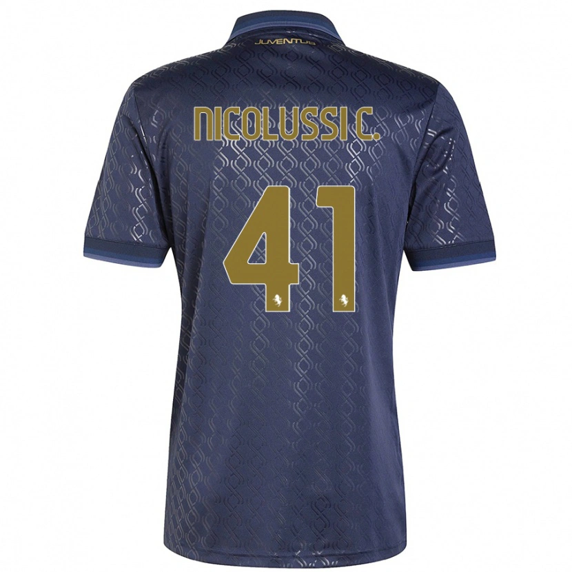 Danxen Hombre Camiseta Hans Nicolussi Caviglia #41 Azul Marino Equipación Tercera 2024/25 La Camisa México