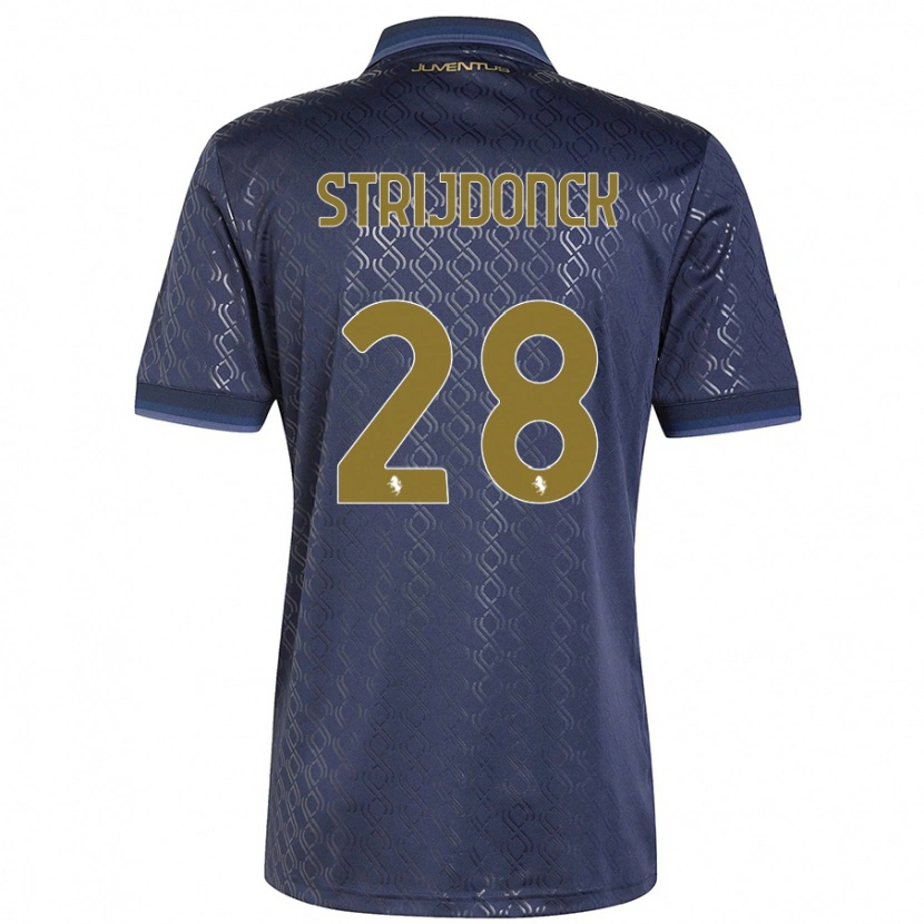 Danxen Hombre Camiseta Bayron Strijdonck #28 Azul Marino Equipación Tercera 2024/25 La Camisa México