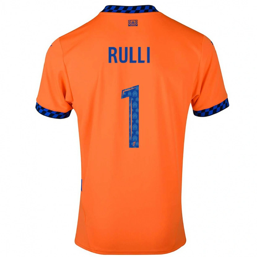 Danxen Hombre Camiseta Gerónimo Rulli #1 Naranja Azul Oscuro Equipación Tercera 2024/25 La Camisa México