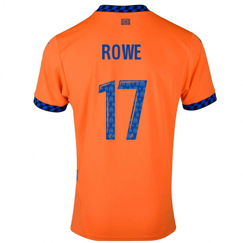 Danxen Hombre Camiseta Jonathan Rowe #17 Naranja Azul Oscuro Equipación Tercera 2024/25 La Camisa México