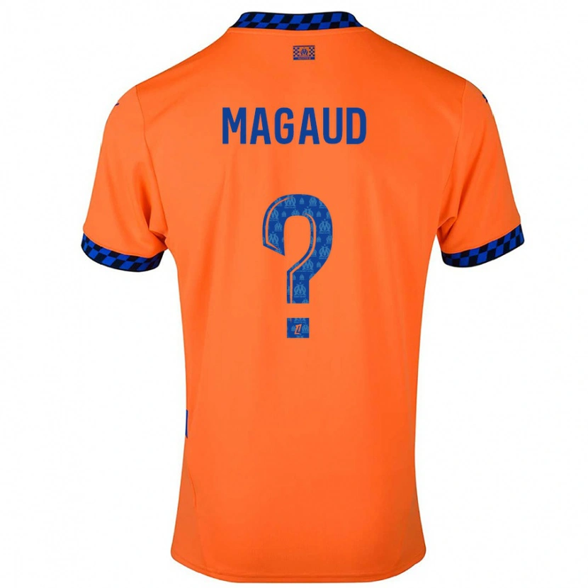 Danxen Hombre Camiseta Kyle Magaud #0 Naranja Azul Oscuro Equipación Tercera 2024/25 La Camisa México