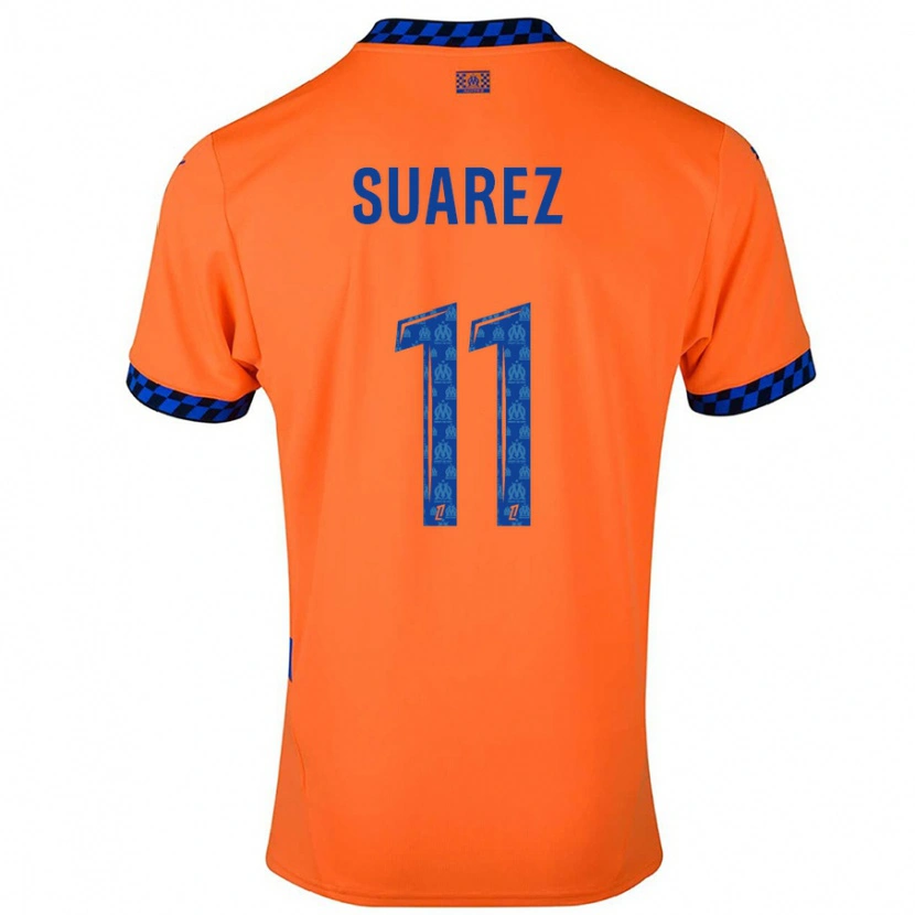 Danxen Hombre Camiseta Luis Suarez #11 Naranja Azul Oscuro Equipación Tercera 2024/25 La Camisa México