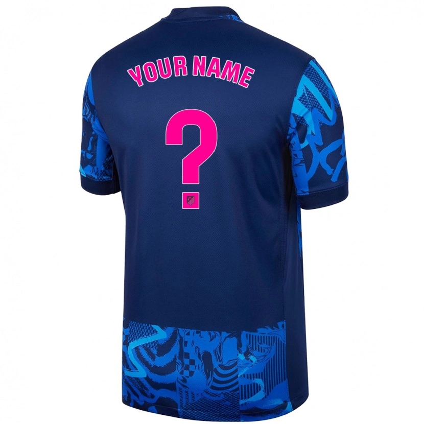 Danxen Hombre Camiseta Su Nombre #0 Azul Real Equipación Tercera 2024/25 La Camisa México