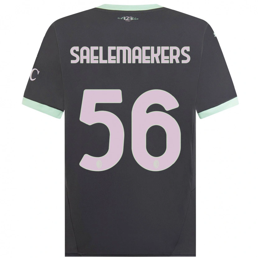 Danxen Hombre Camiseta Alexis Saelemaekers #56 Gris Equipación Tercera 2024/25 La Camisa México