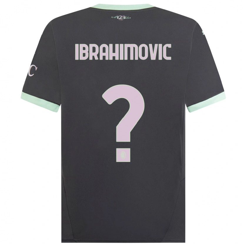 Danxen Hombre Camiseta Vincent Ibrahimovic #0 Gris Equipación Tercera 2024/25 La Camisa México