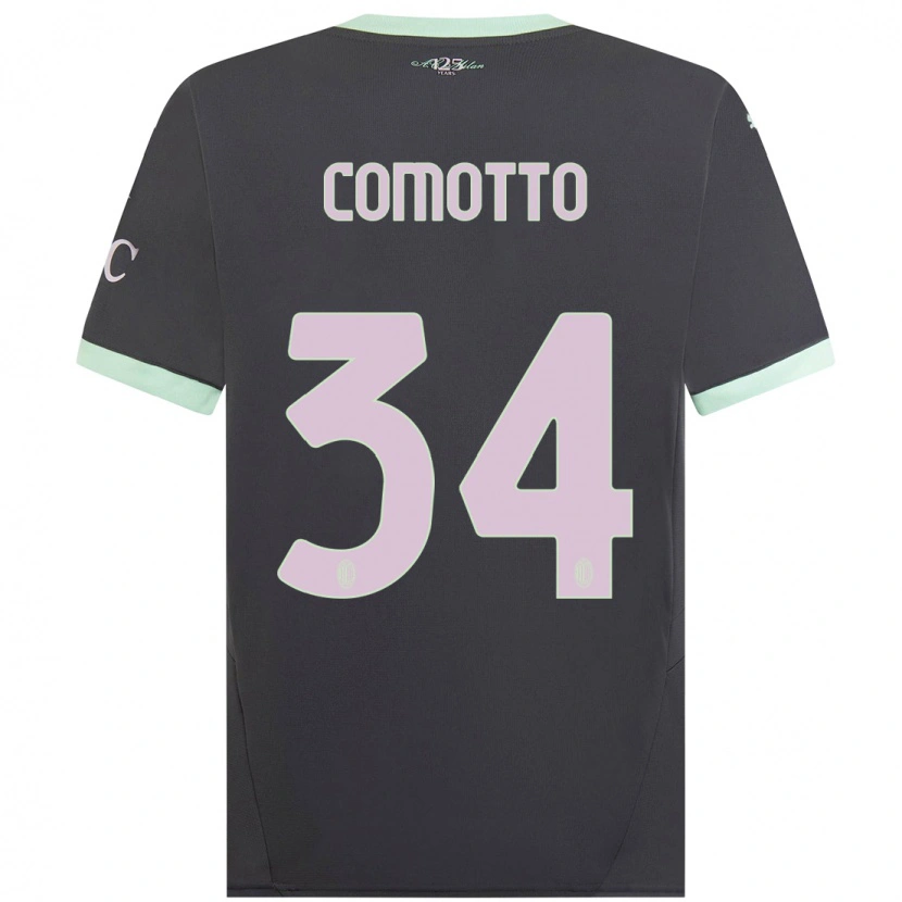 Danxen Hombre Camiseta Christian Comotto #34 Gris Equipación Tercera 2024/25 La Camisa México