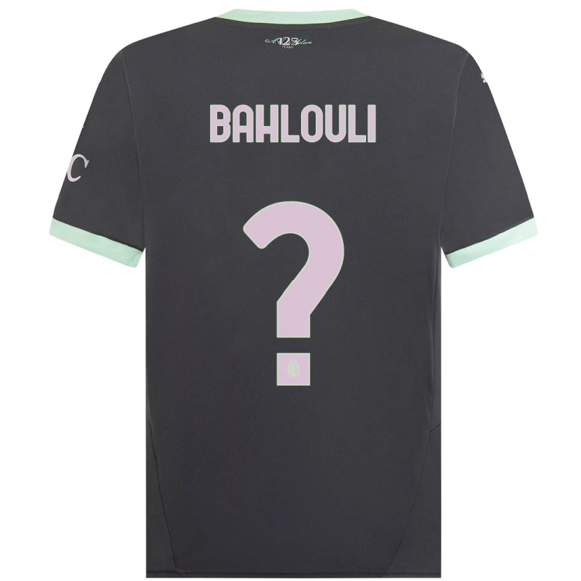 Danxen Hombre Camiseta Nesrine Bahlouli #0 Gris Equipación Tercera 2024/25 La Camisa México