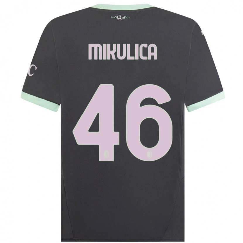 Danxen Hombre Camiseta Petra Mikulica #46 Gris Equipación Tercera 2024/25 La Camisa México