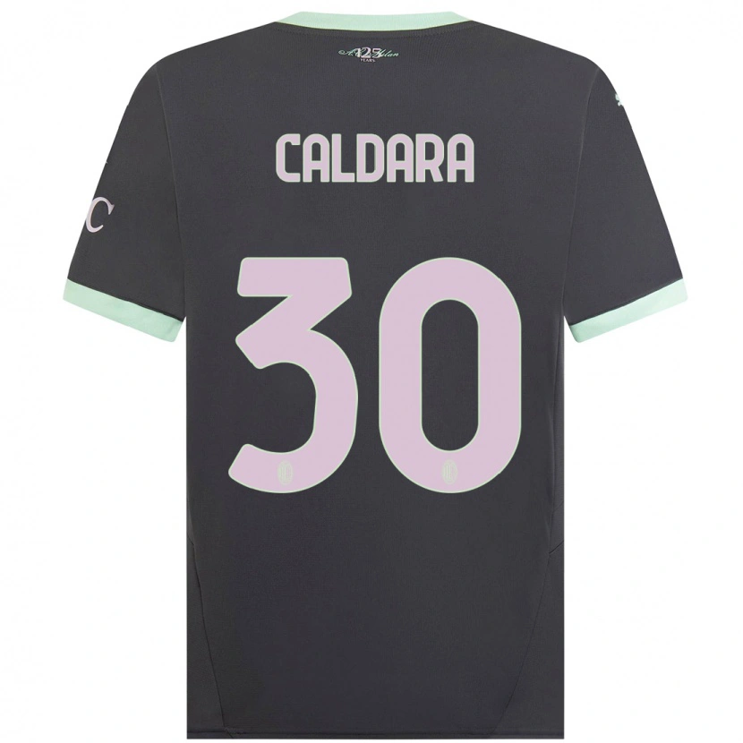 Danxen Hombre Camiseta Mattia Caldara #30 Gris Equipación Tercera 2024/25 La Camisa México