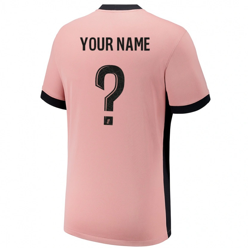Danxen Hombre Camiseta Su Nombre #0 Rosa Óxido Equipación Tercera 2024/25 La Camisa México