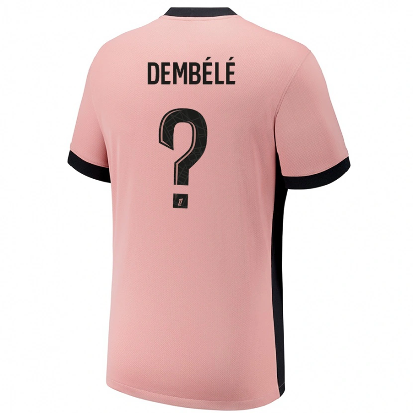 Danxen Hombre Camiseta Omar Dembélé #0 Rosa Óxido Equipación Tercera 2024/25 La Camisa México