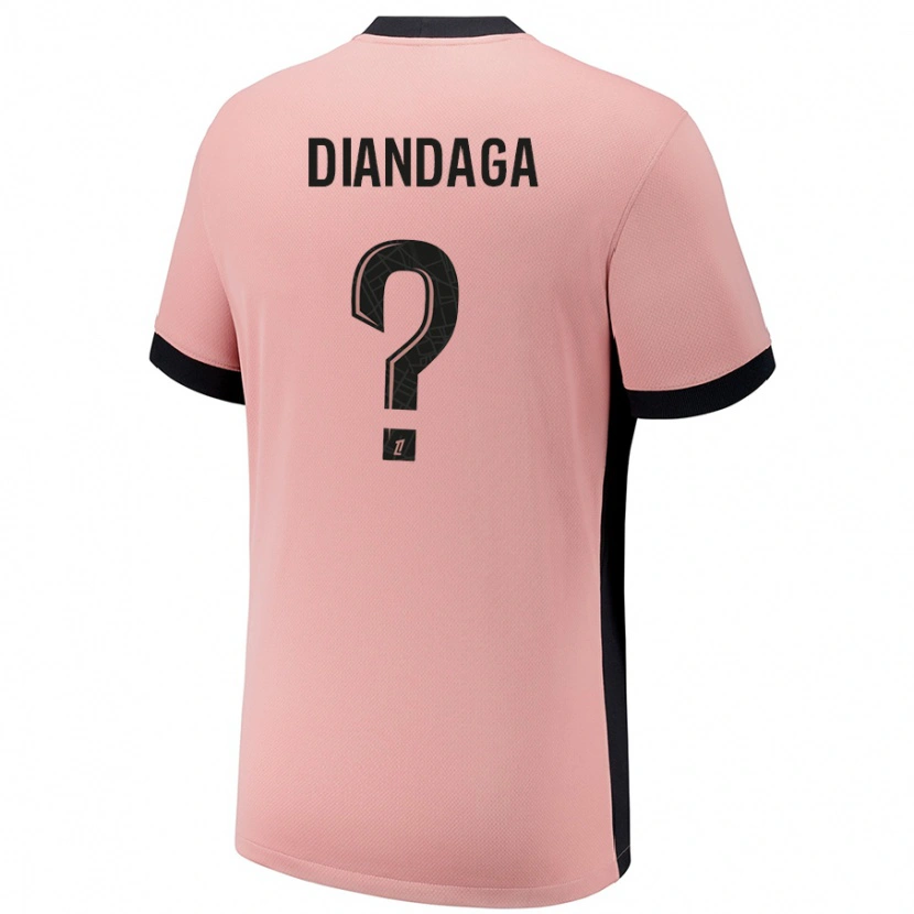 Danxen Hombre Camiseta Hermann Diandaga #0 Rosa Óxido Equipación Tercera 2024/25 La Camisa México