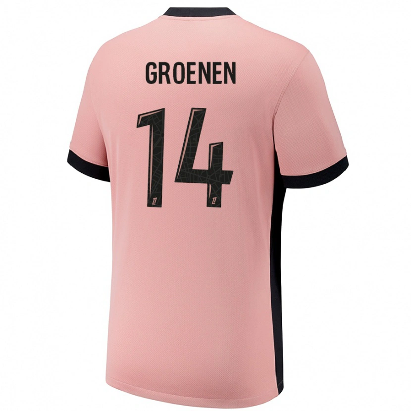 Danxen Hombre Camiseta Jackie Groenen #14 Rosa Óxido Equipación Tercera 2024/25 La Camisa México