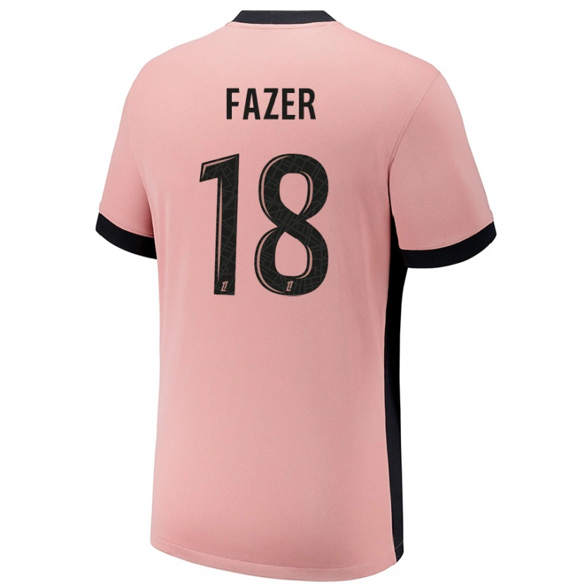 Danxen Hombre Camiseta Laurina Fazer #18 Rosa Óxido Equipación Tercera 2024/25 La Camisa México