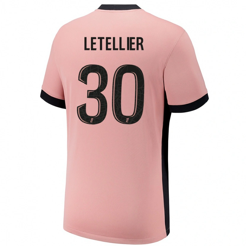 Danxen Hombre Camiseta Alexandre Letellier #30 Rosa Óxido Equipación Tercera 2024/25 La Camisa México