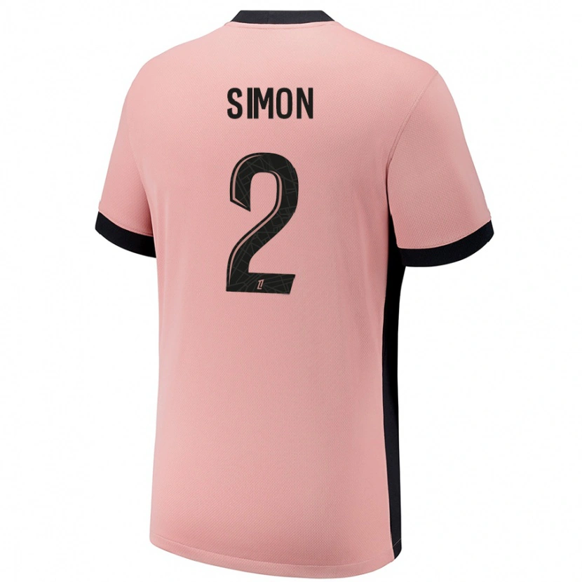 Danxen Hombre Camiseta Benedicte Simon #2 Rosa Óxido Equipación Tercera 2024/25 La Camisa México