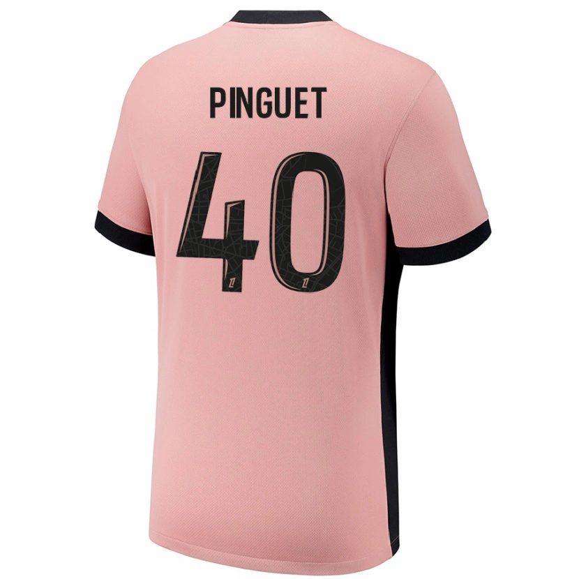 Danxen Hombre Camiseta Alice Pinguet #40 Rosa Óxido Equipación Tercera 2024/25 La Camisa México