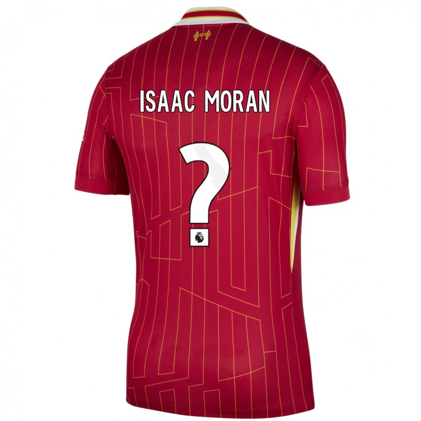 Danxen Mujer Camiseta Isaac Moran #0 Rojo Amarillo Blanco 1ª Equipación 2024/25 La Camisa México