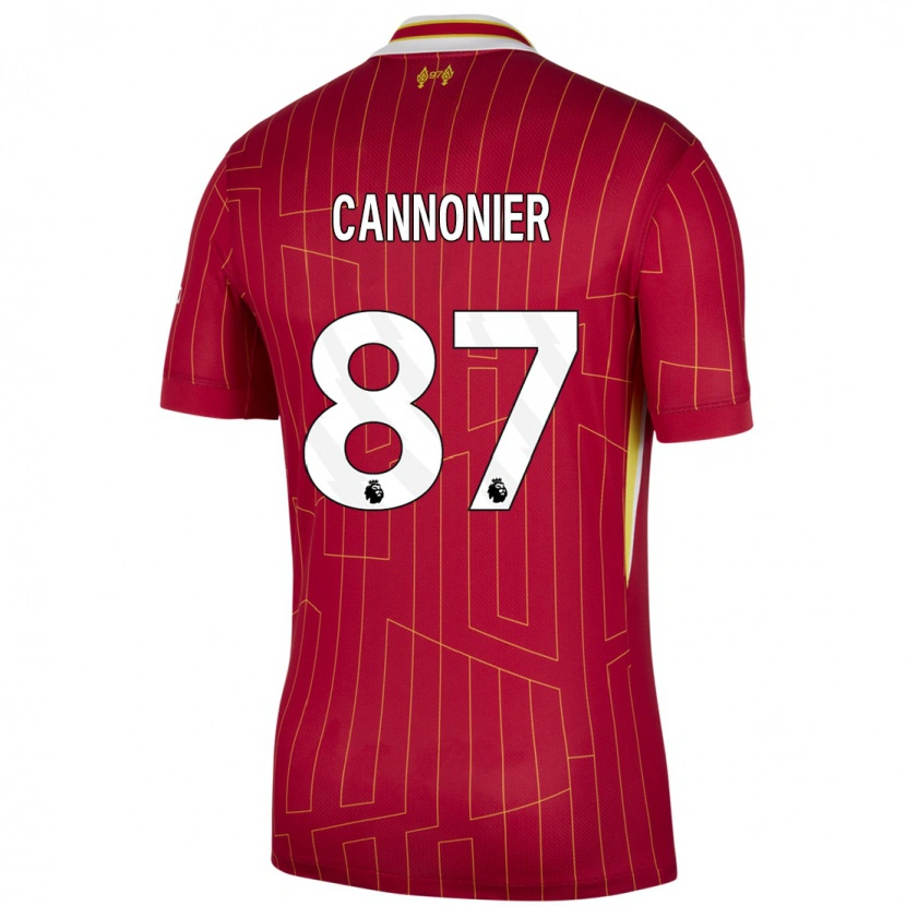 Danxen Mujer Camiseta Oakley Cannonier #87 Rojo Amarillo Blanco 1ª Equipación 2024/25 La Camisa México