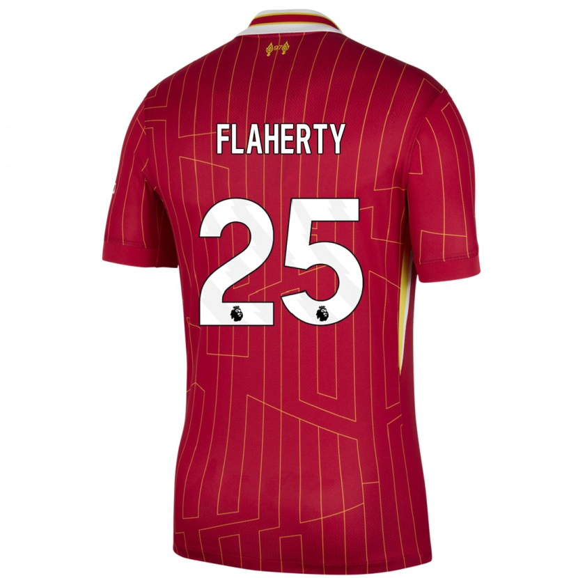 Danxen Mujer Camiseta Gilly Flaherty #25 Rojo Amarillo Blanco 1ª Equipación 2024/25 La Camisa México
