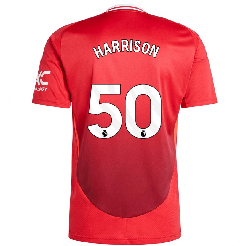Danxen Mujer Camiseta Elyh Harrison #50 Rojo Brillante 1ª Equipación 2024/25 La Camisa México