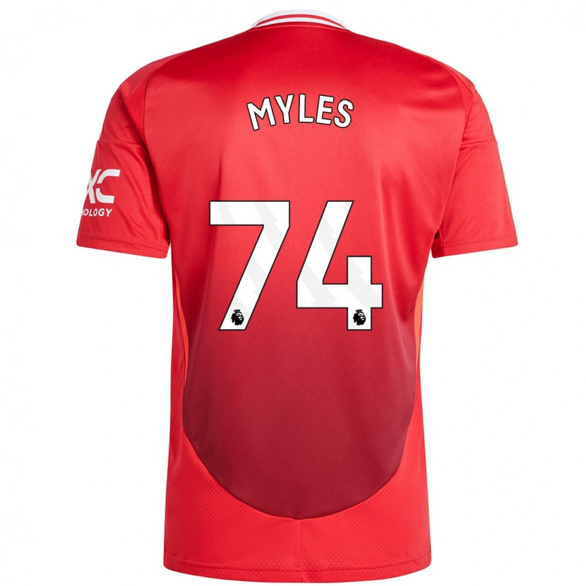 Danxen Mujer Camiseta Tom Myles #74 Rojo Brillante 1ª Equipación 2024/25 La Camisa México